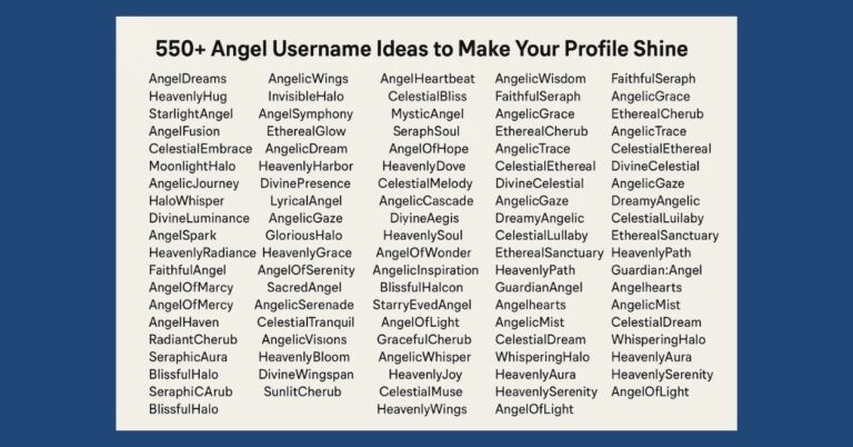550+ Angel Username Ideas to Make Your Profile Shine