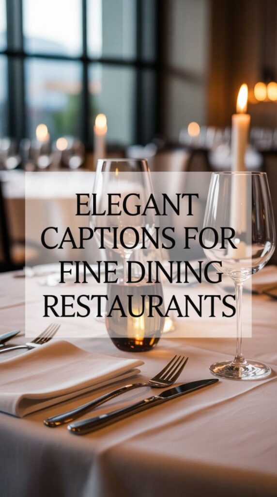 Elegant Captions for Fine Dining Restaurants